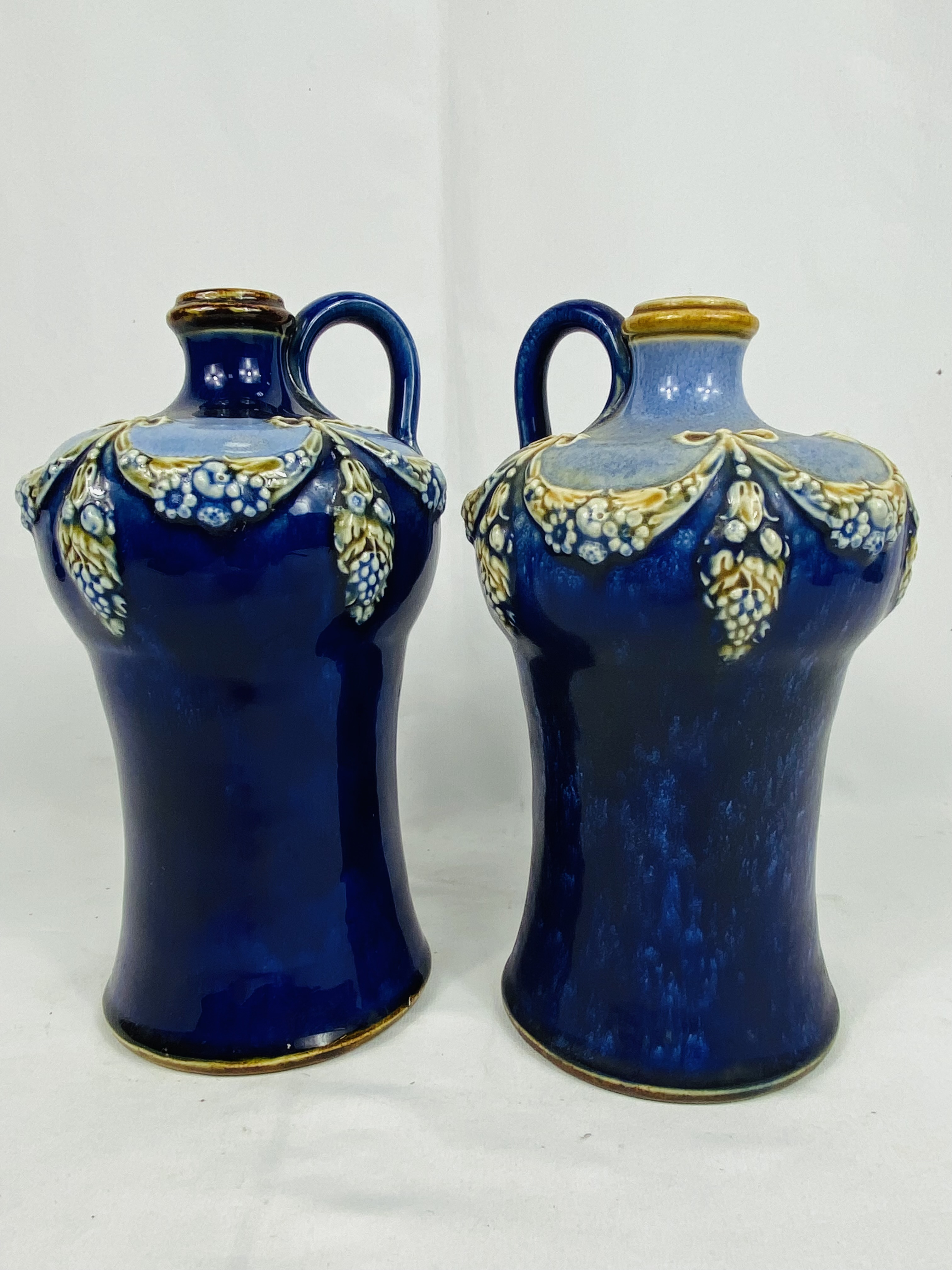 Two Royal Doulton blue glazed flagons - Image 2 of 4