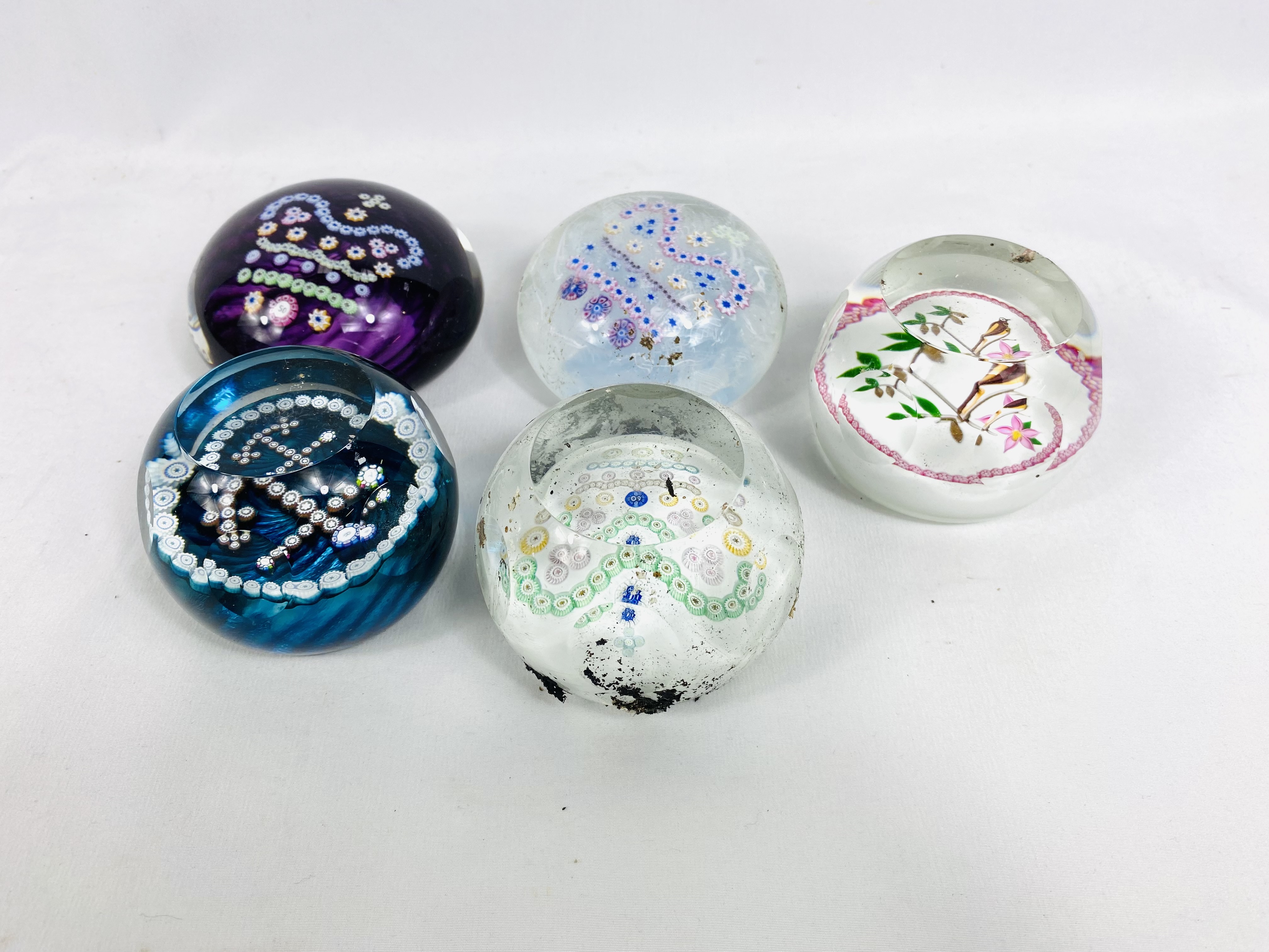 Five Caithness glass paperweights