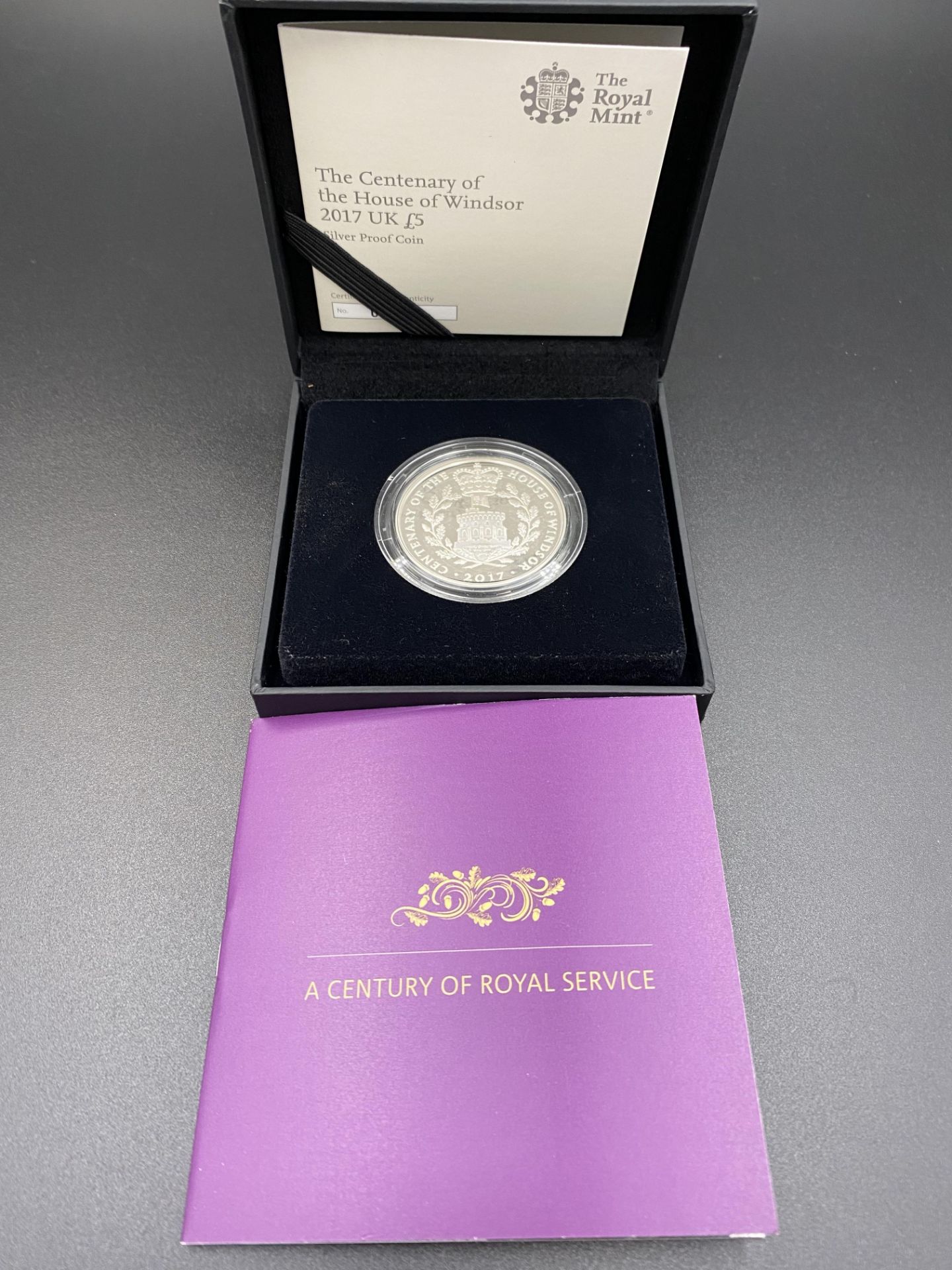 Royal Mint Centenary of the House of Windsor £5 silver proof coin - Image 2 of 4