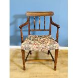 Mahogany spindle back armchair