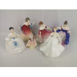 Six Royal Doulton figurines