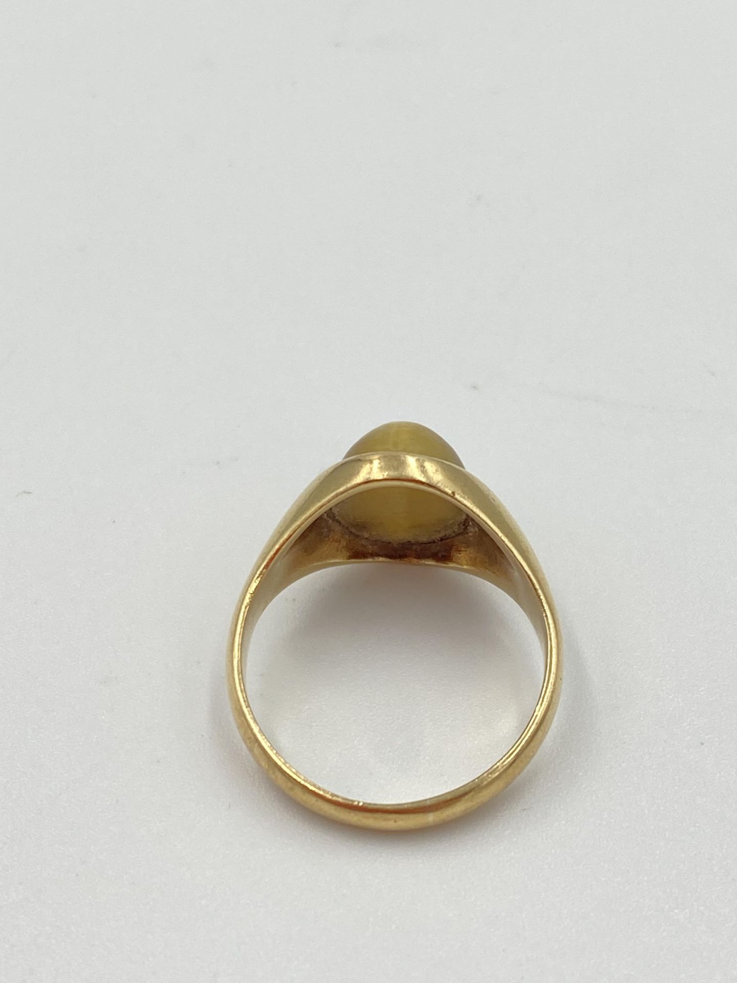 9ct gold and agate ring - Image 3 of 4