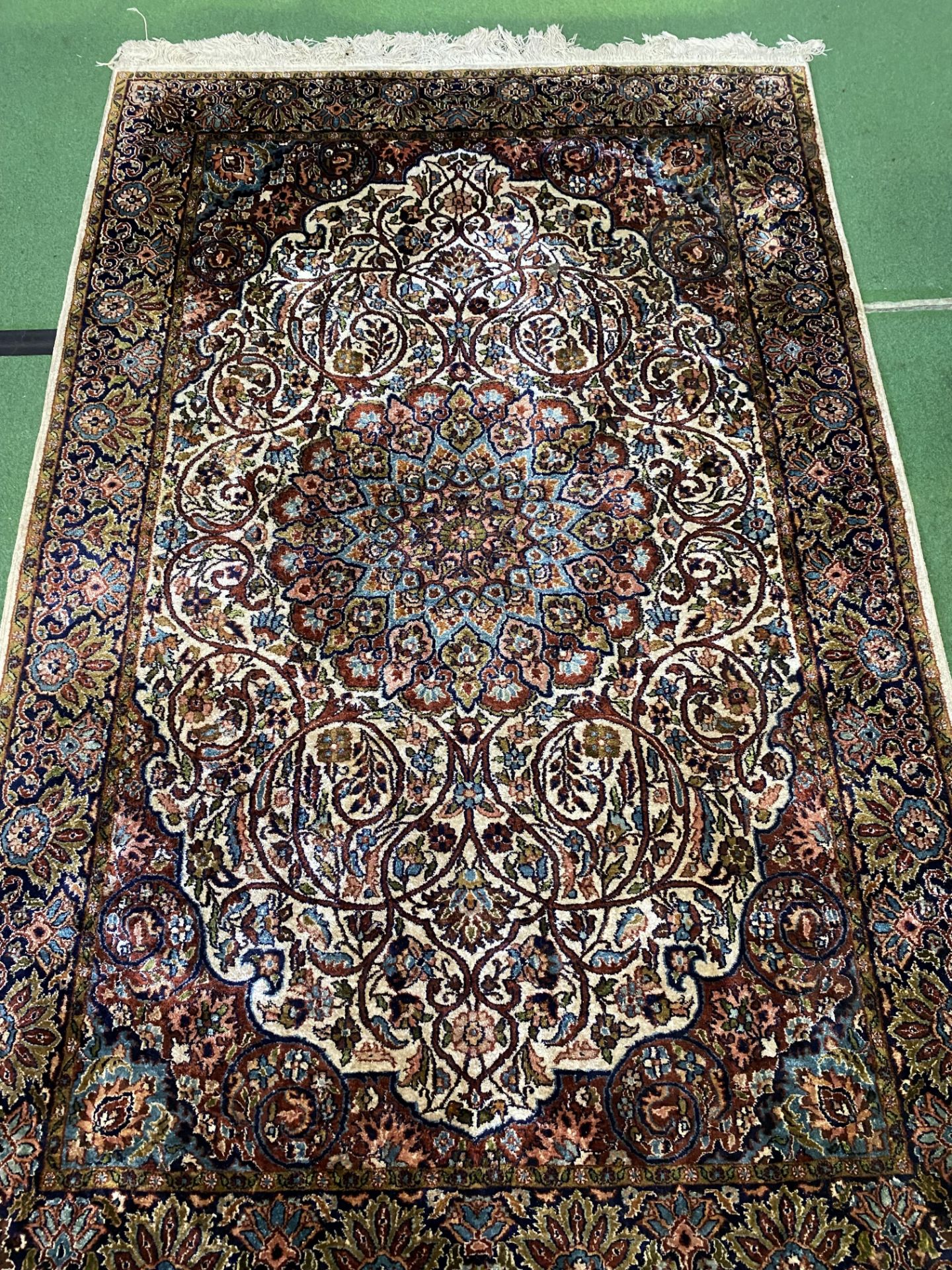 Handmade silk rug