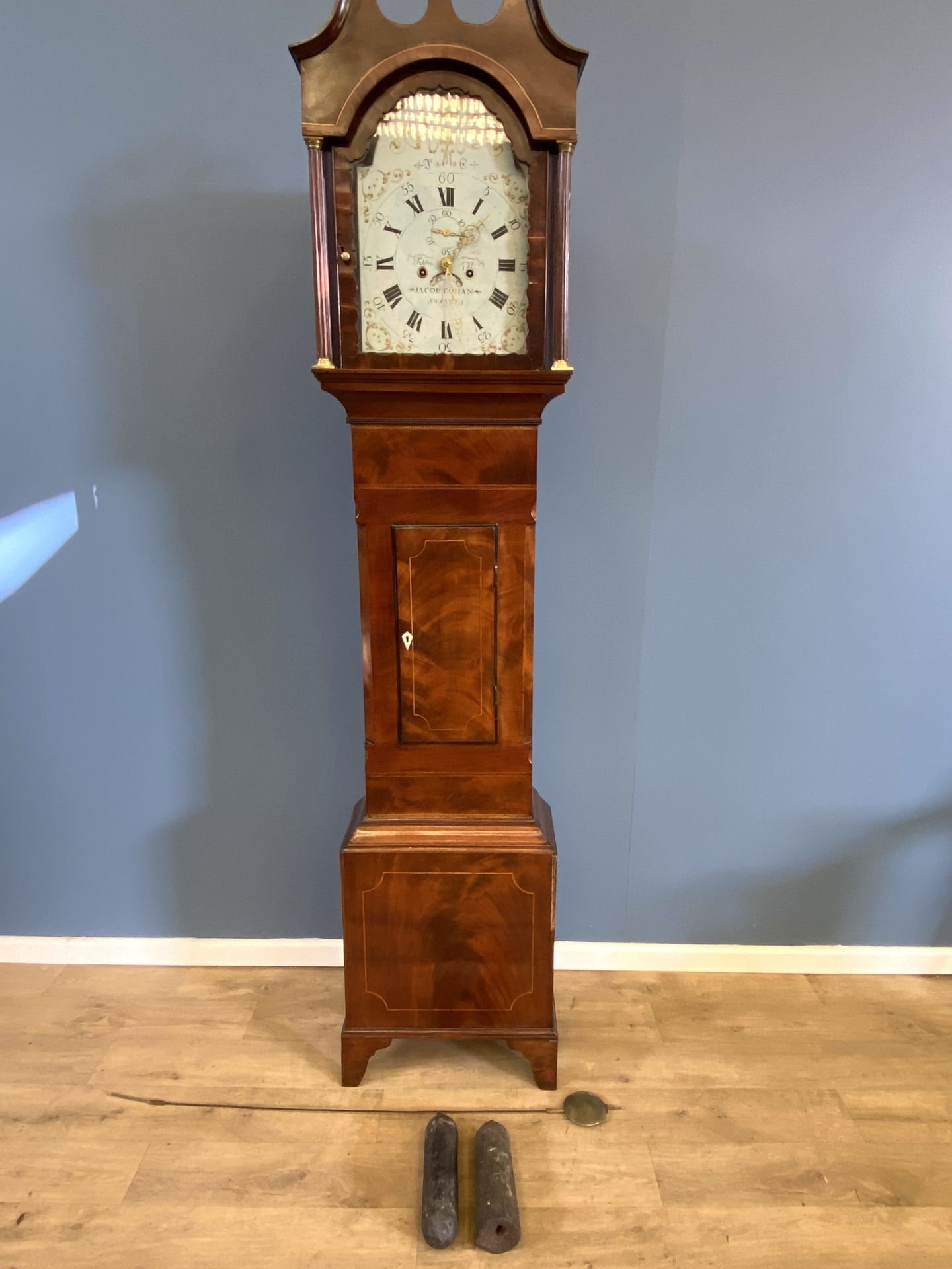 18th century longcase clock - Image 6 of 8