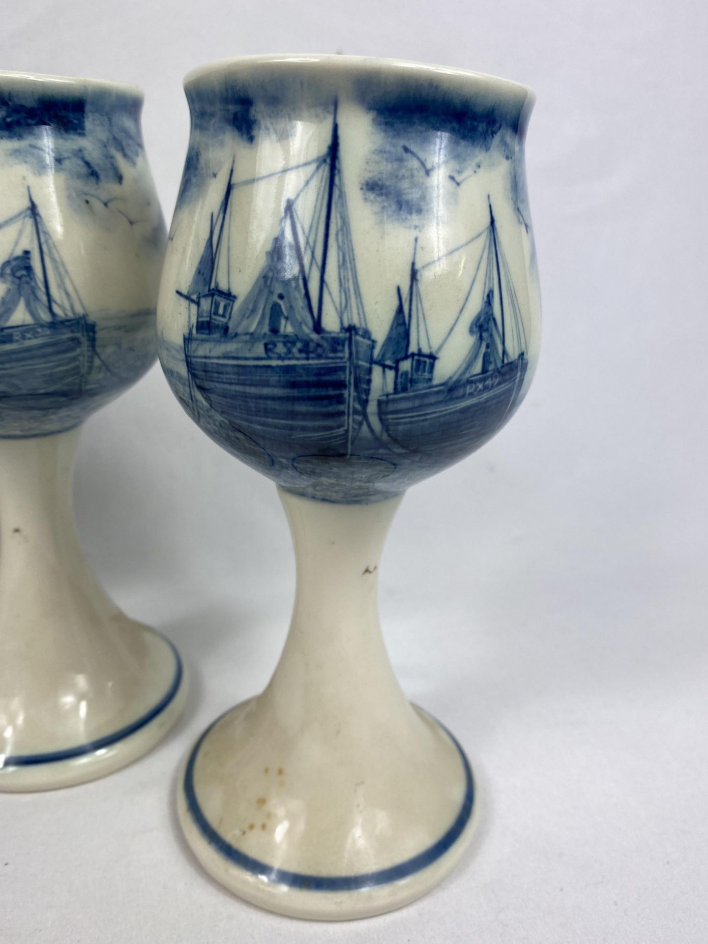 Six Iden Pottery goblets - Image 4 of 6