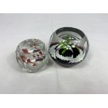 Two William Manson glass paperweights