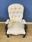 Victorian button back bedroom chair