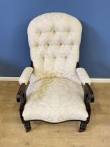 Victorian button back bedroom chair