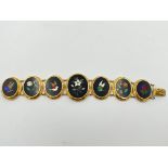 19th century pietra dura gold bracelet