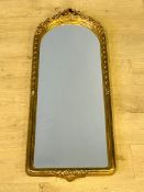Gilt framed pillar mirror