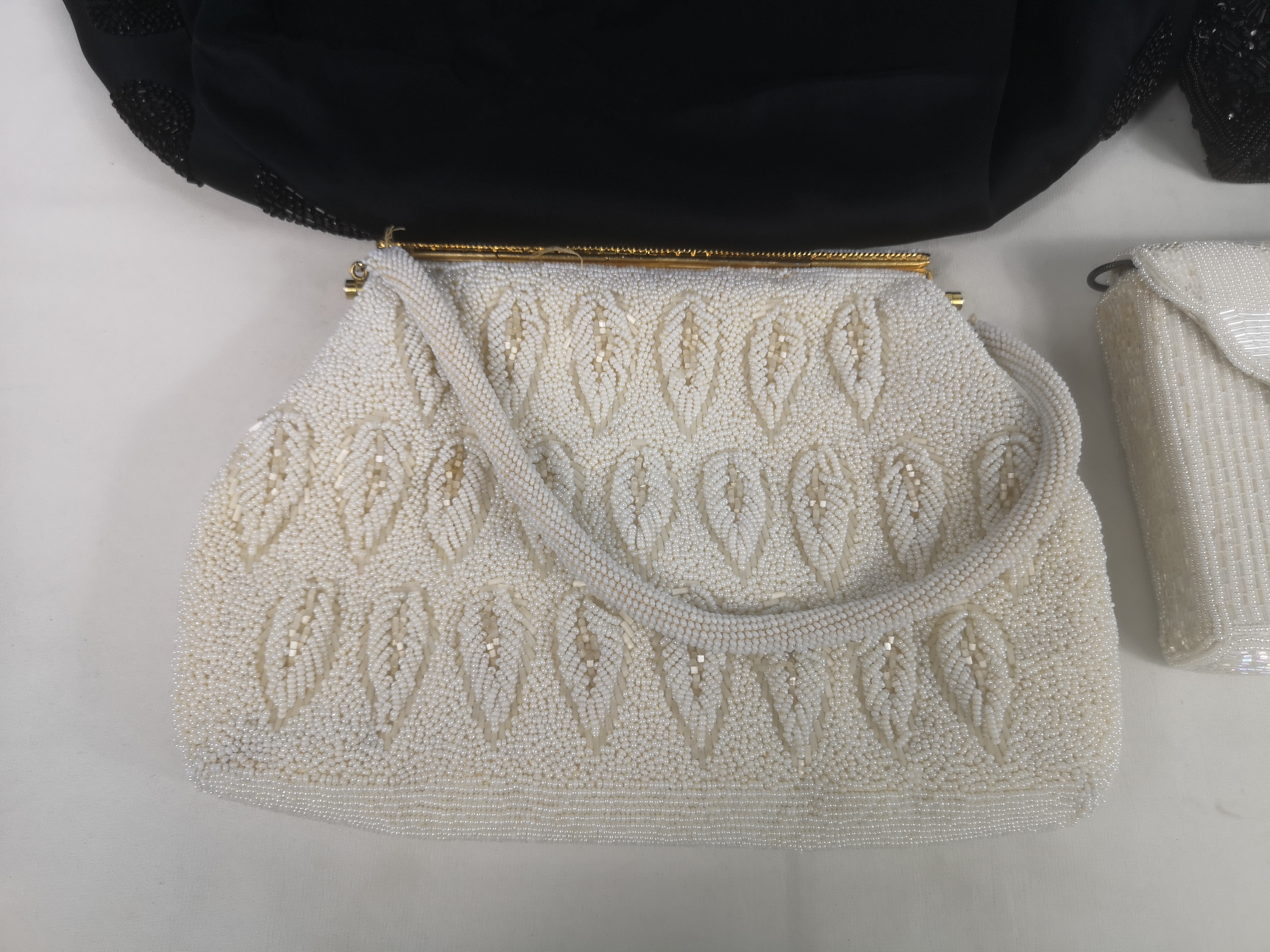 Two bead work handbags and a bead work shoulder bag - Image 4 of 5