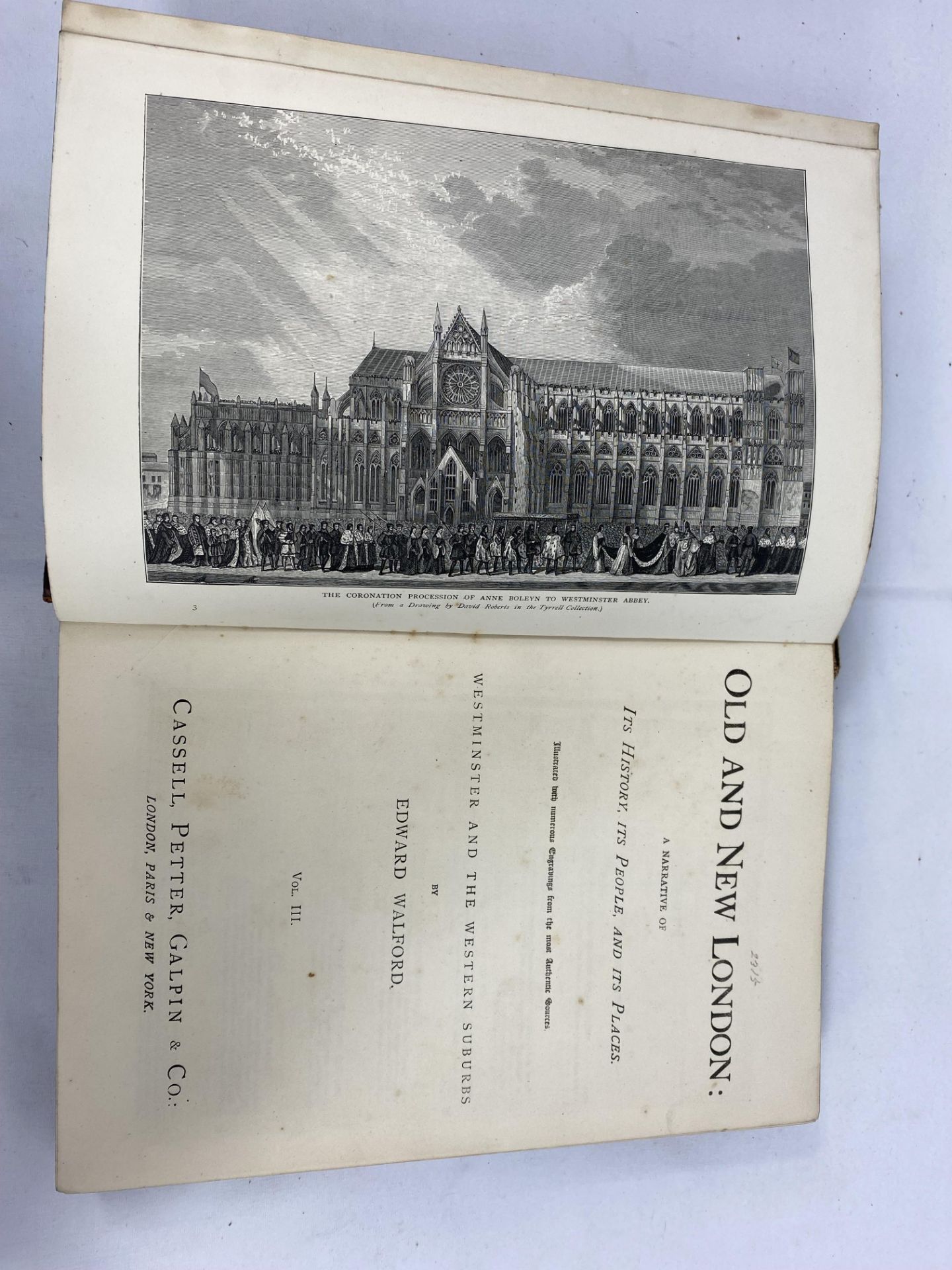 Three half bound volumes of Old and New London by Walter Thornbury - Image 7 of 7