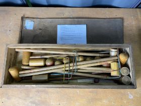 Child's wood croquet set
