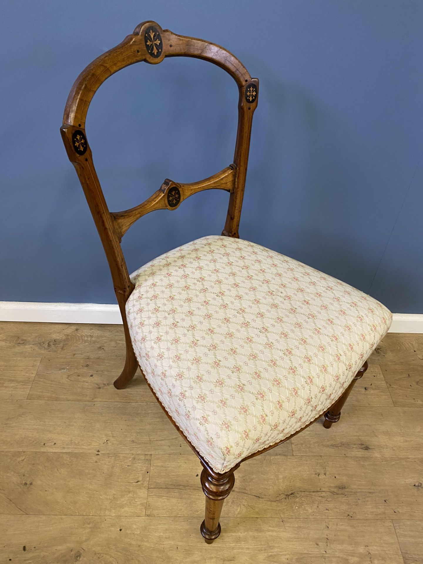 Mahogany balloon back bedroom chair - Image 2 of 3