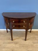 Mahogany demi lune sideboard