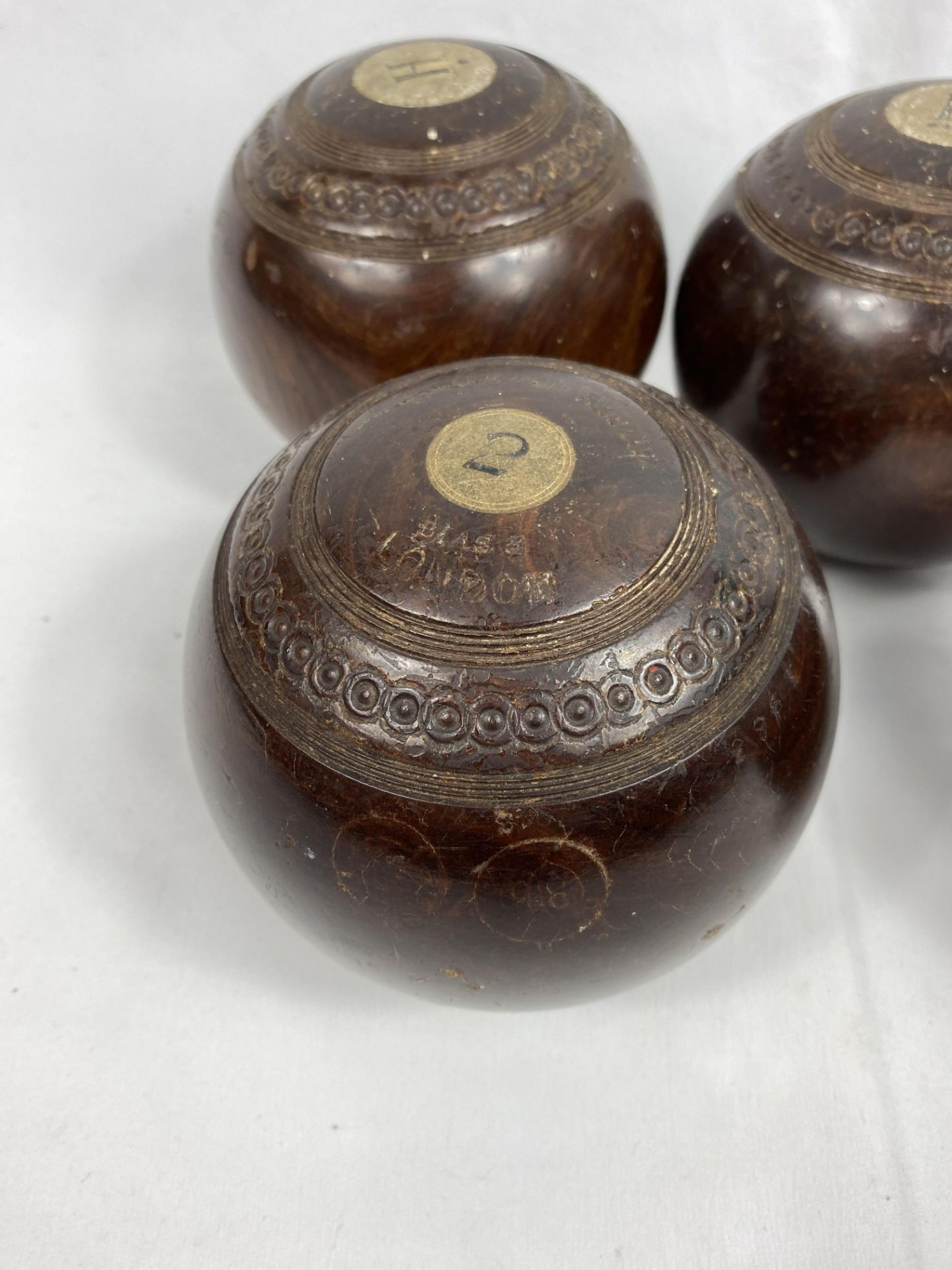 Four rosewood bowling balls - Image 2 of 6