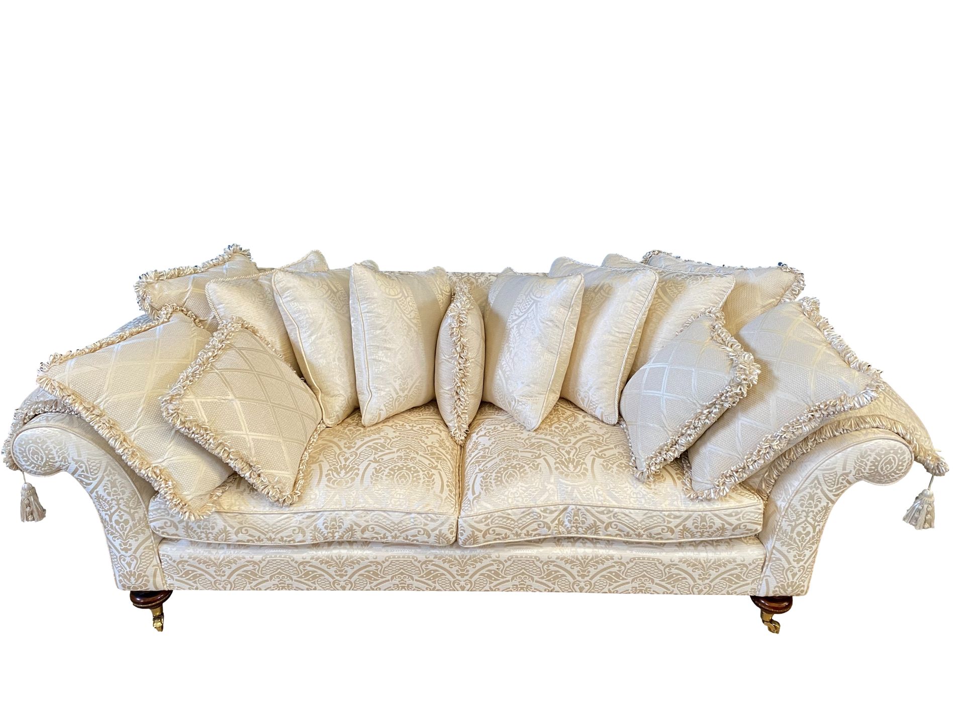 Contemporary scroll end sofa - Image 4 of 4