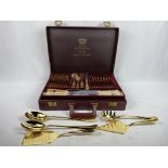 Twelve place canteen of gold plated cutlery