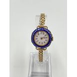 Ladies cocktail watch in 18ct gold case