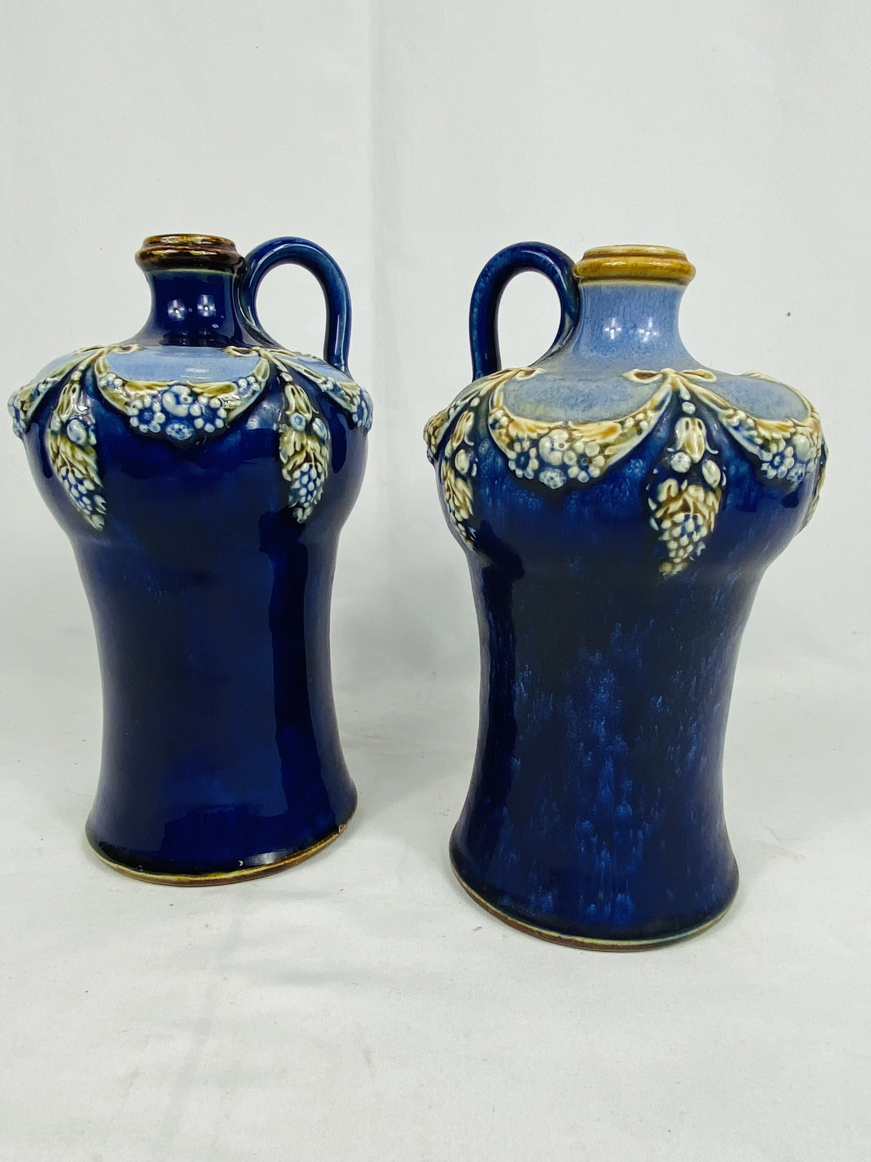 Two Royal Doulton blue glazed flagons - Image 4 of 4