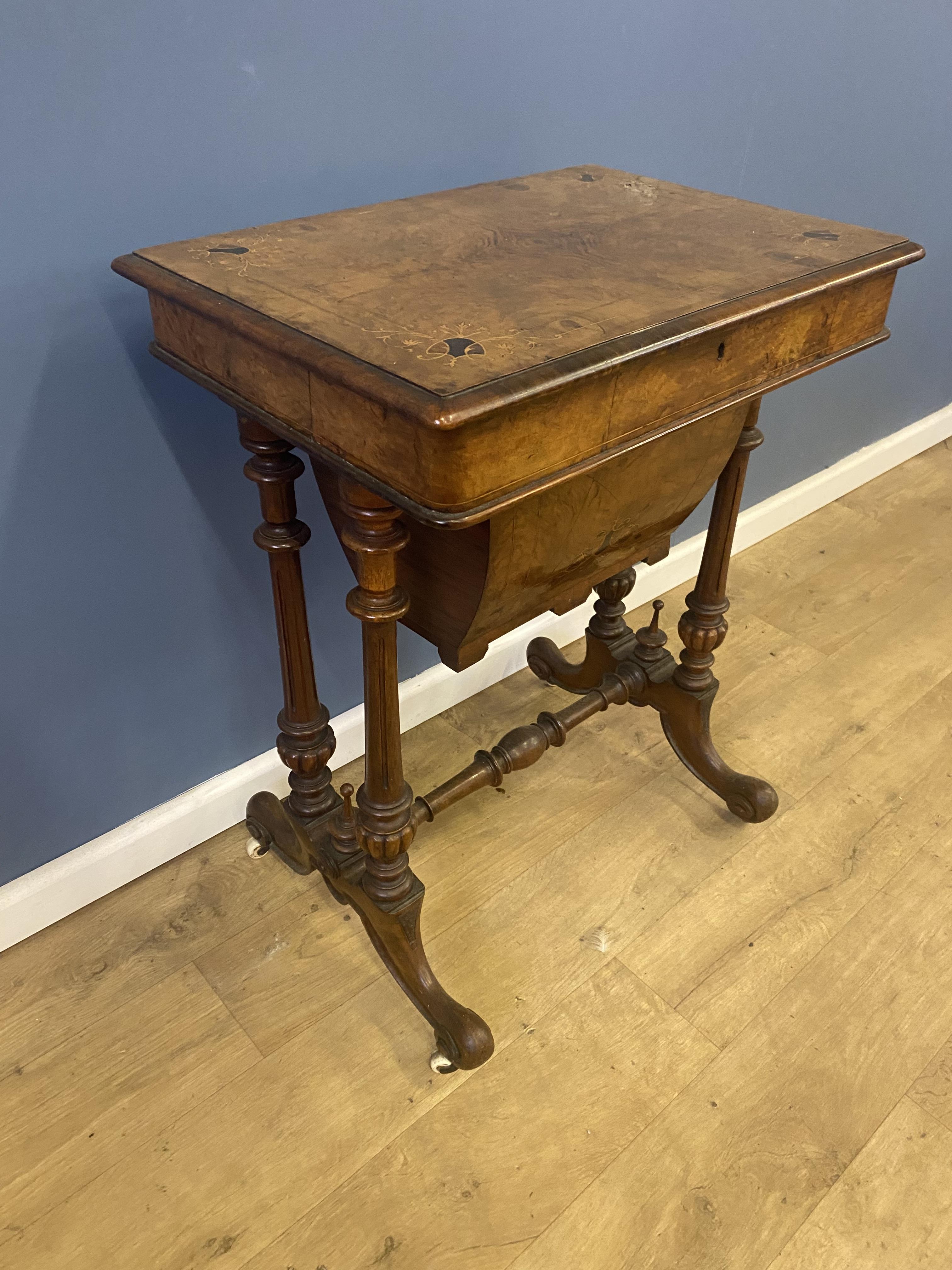 Victorian mahogany workbox - Image 4 of 6