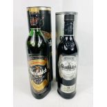 Two bottles of Glenfiddich whisky