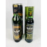 Two bottles of Glenfiddich whisky