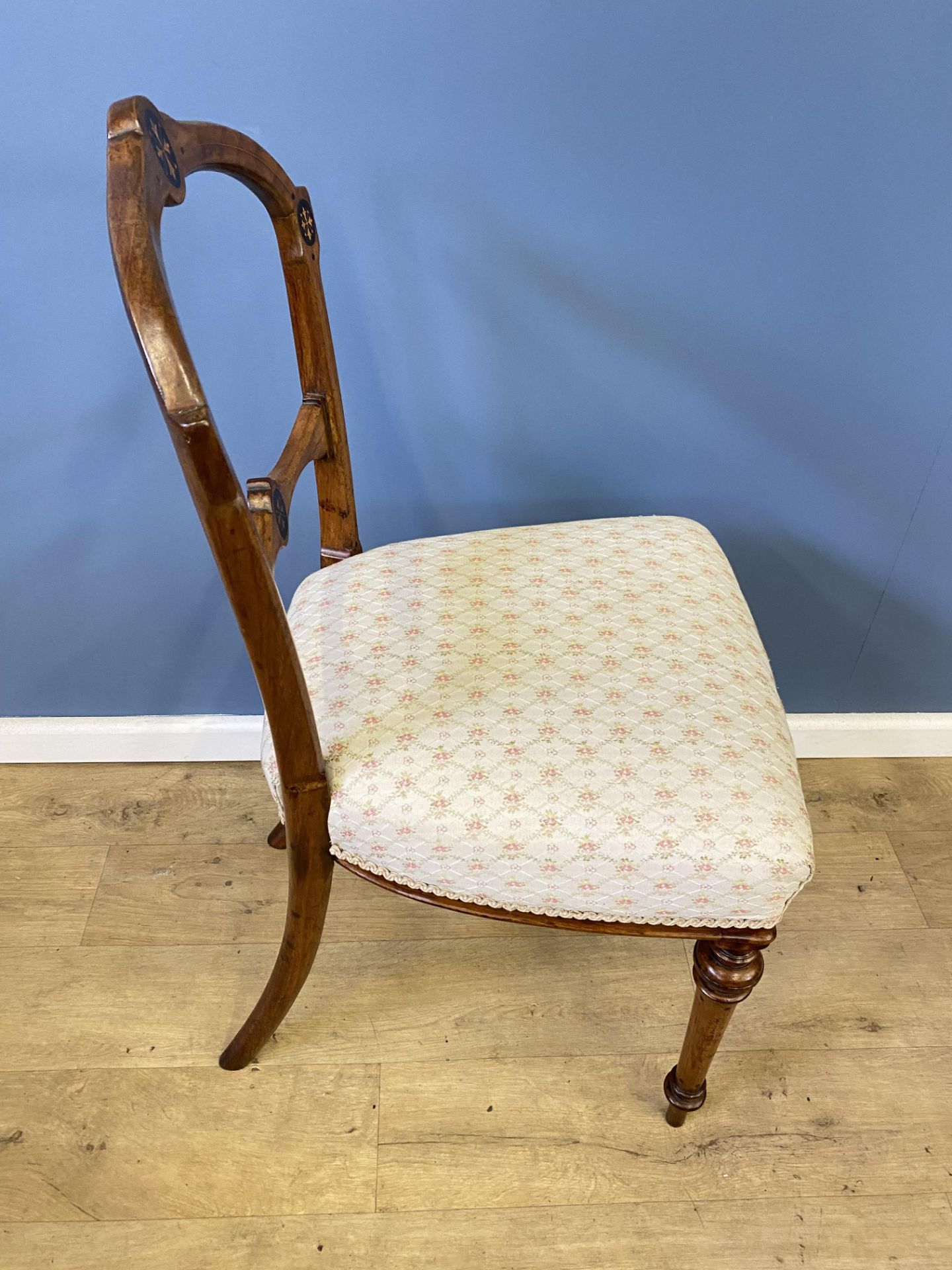 Mahogany balloon back bedroom chair - Image 3 of 3