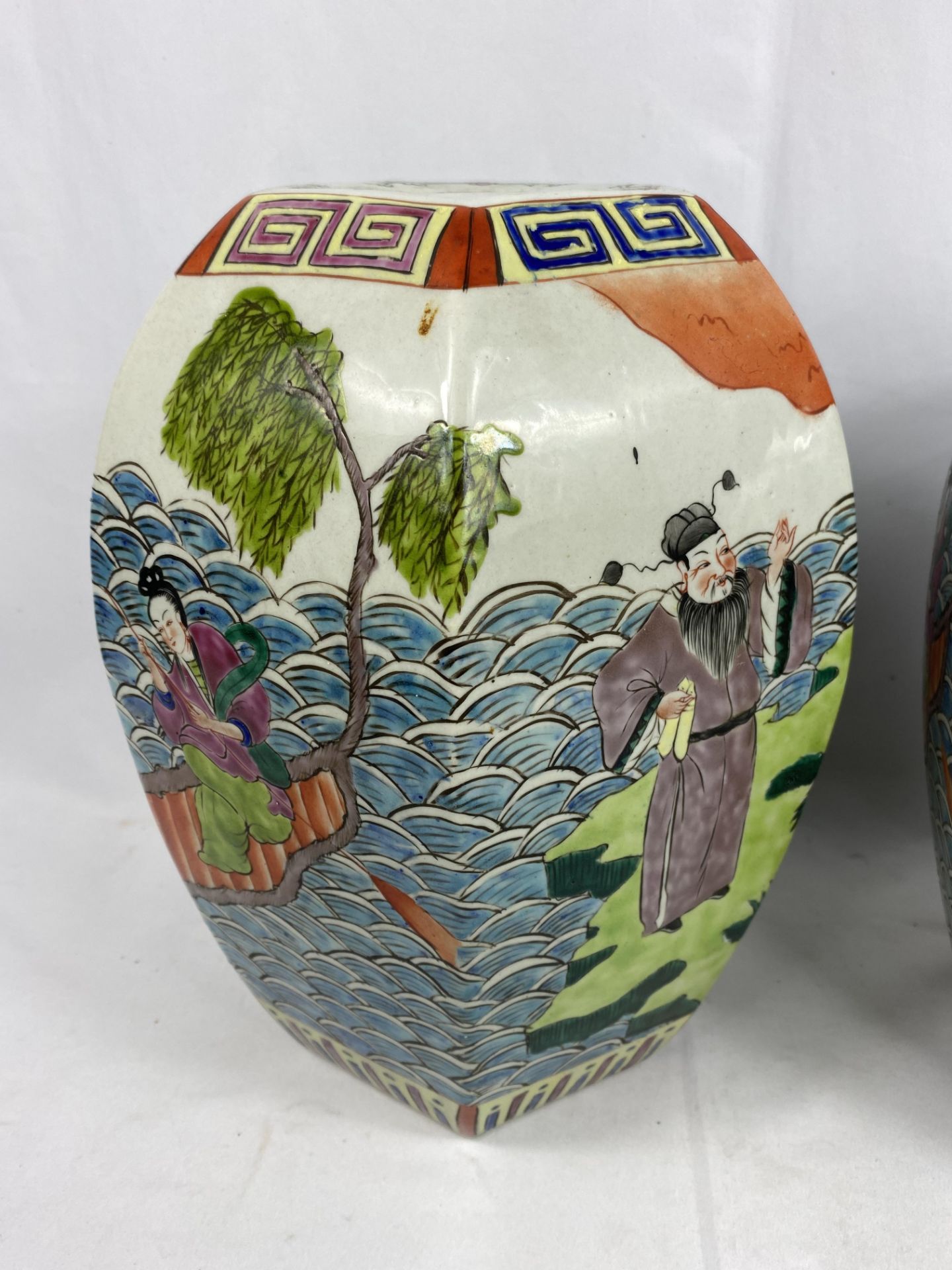Pair of Oriental vases - Image 3 of 6