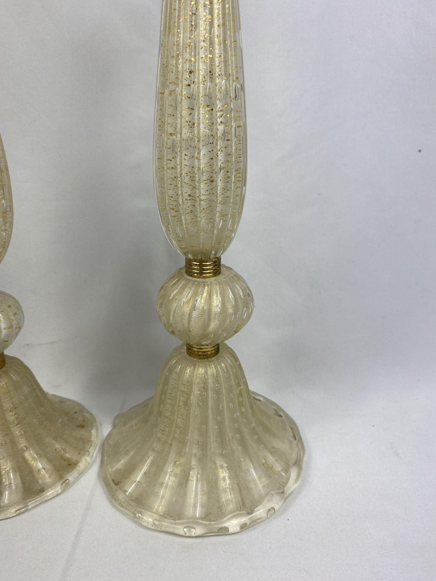 Pair of Barovier & Toso style Murano glass table lamps - Image 3 of 6
