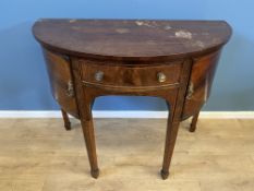 Mahogany demi lune sideboard