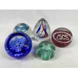 Five Caithness paperweights