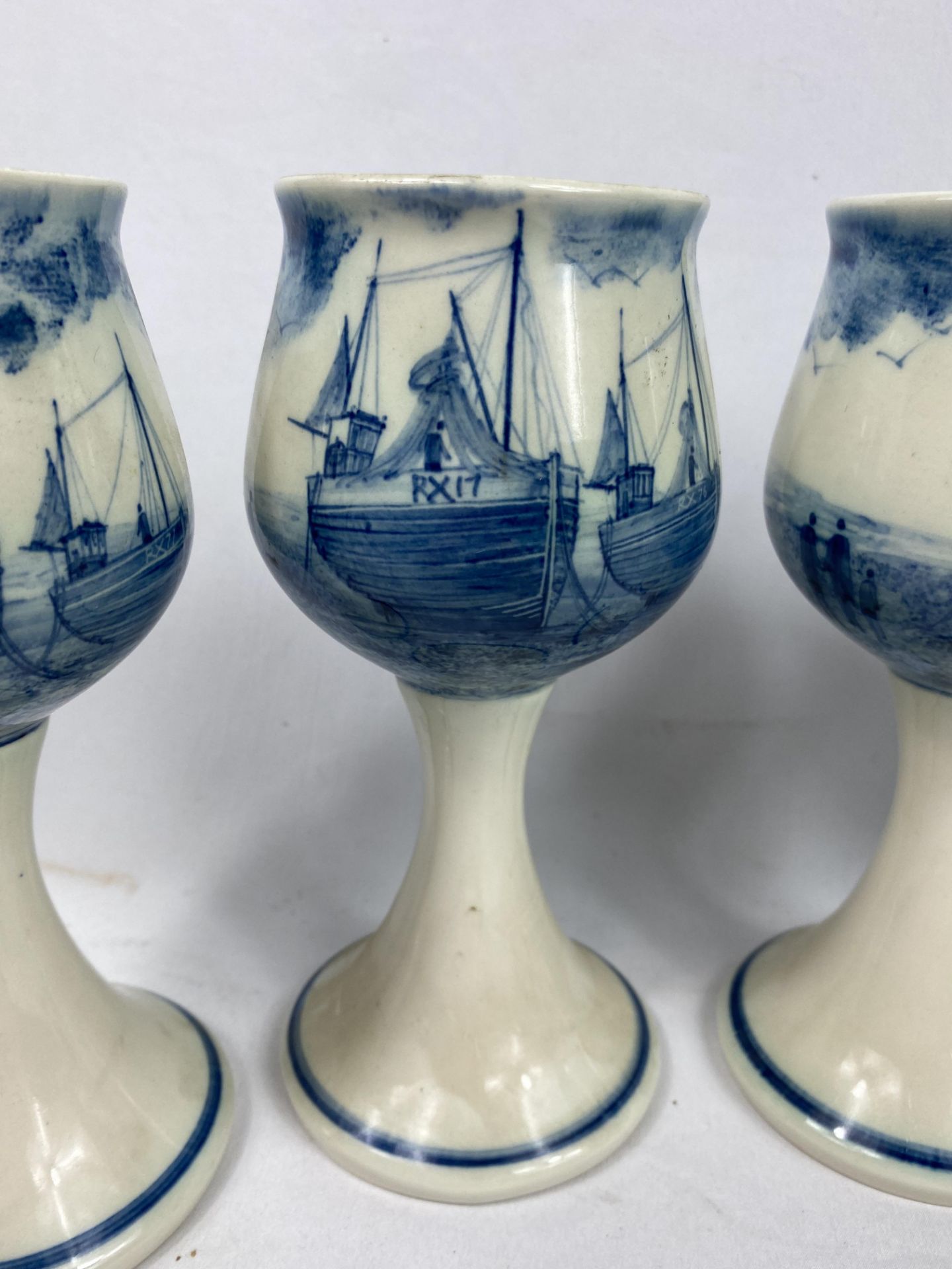 Six Iden Pottery goblets - Image 3 of 6