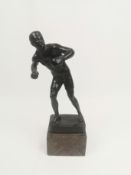After E. Saalmann, bronze figure of a boxer