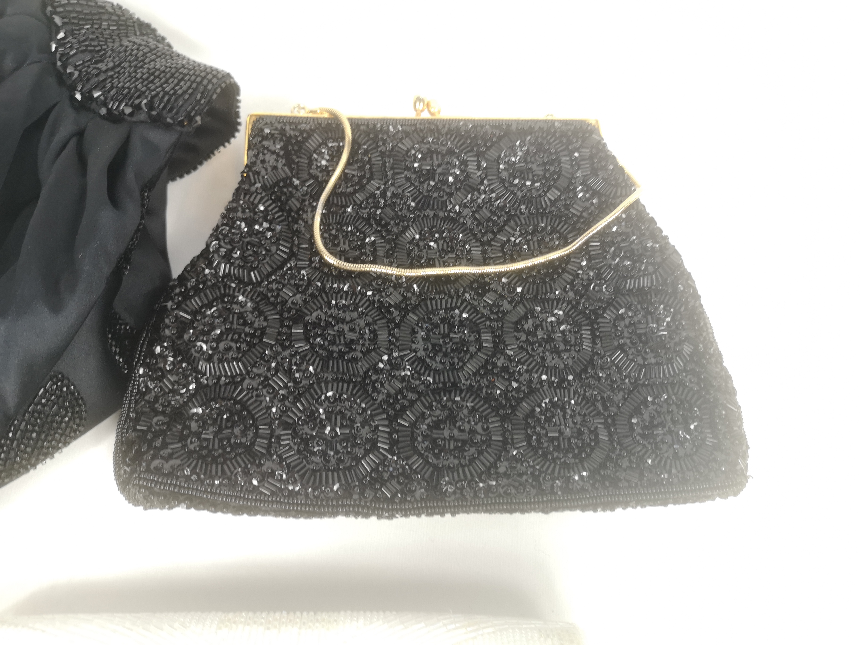 Two bead work handbags and a bead work shoulder bag - Image 2 of 5
