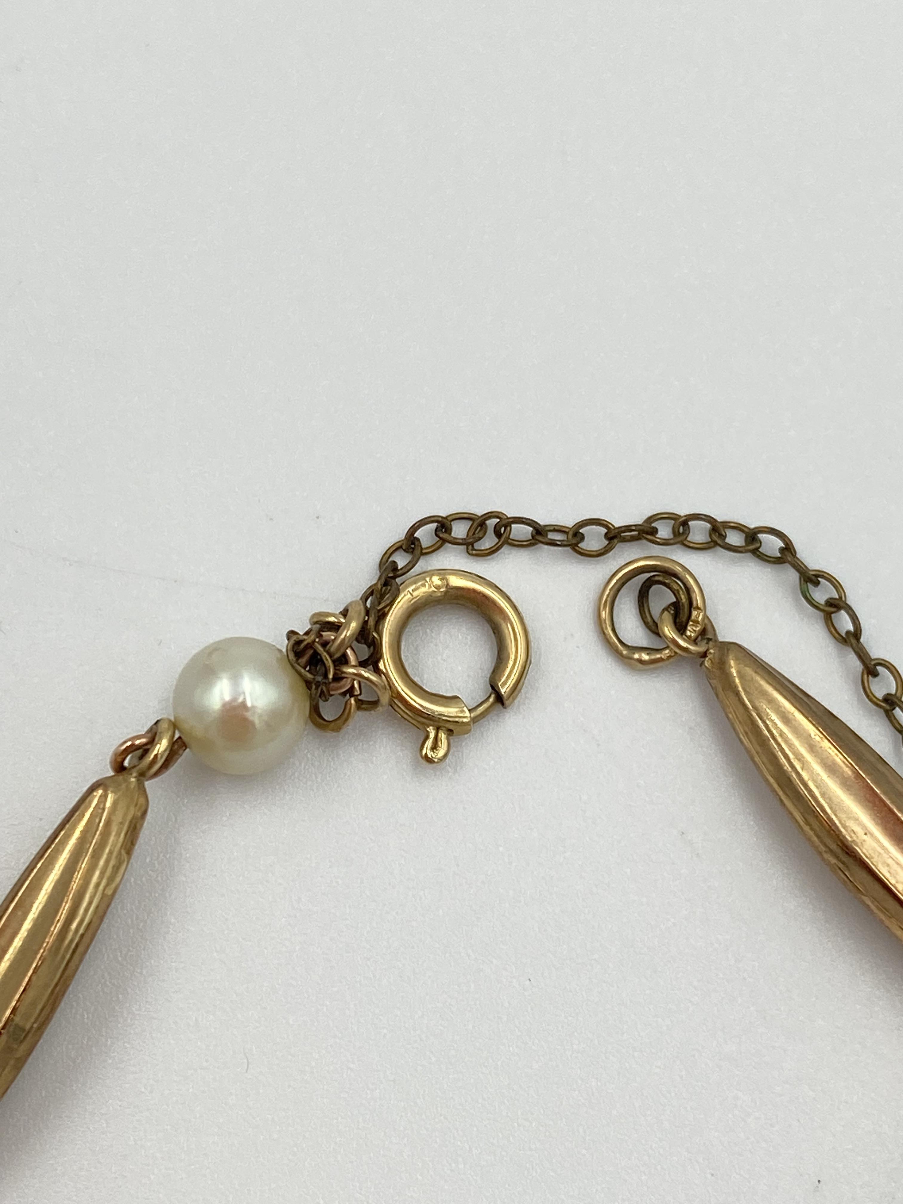 9ct gold and pearl bracelet - Image 4 of 4