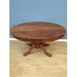 Victorian mahogany tilt top breakfast table