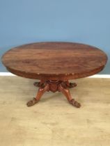 Victorian mahogany tilt top breakfast table