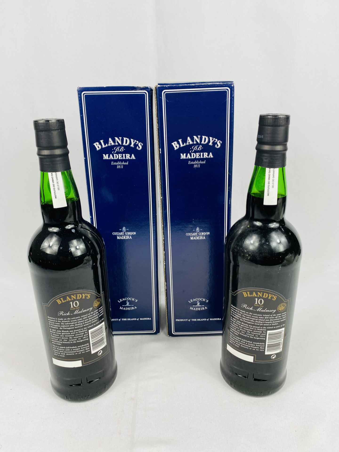 Two 75cl bottles of Blandy's Malmsey Madeira. - Image 2 of 2