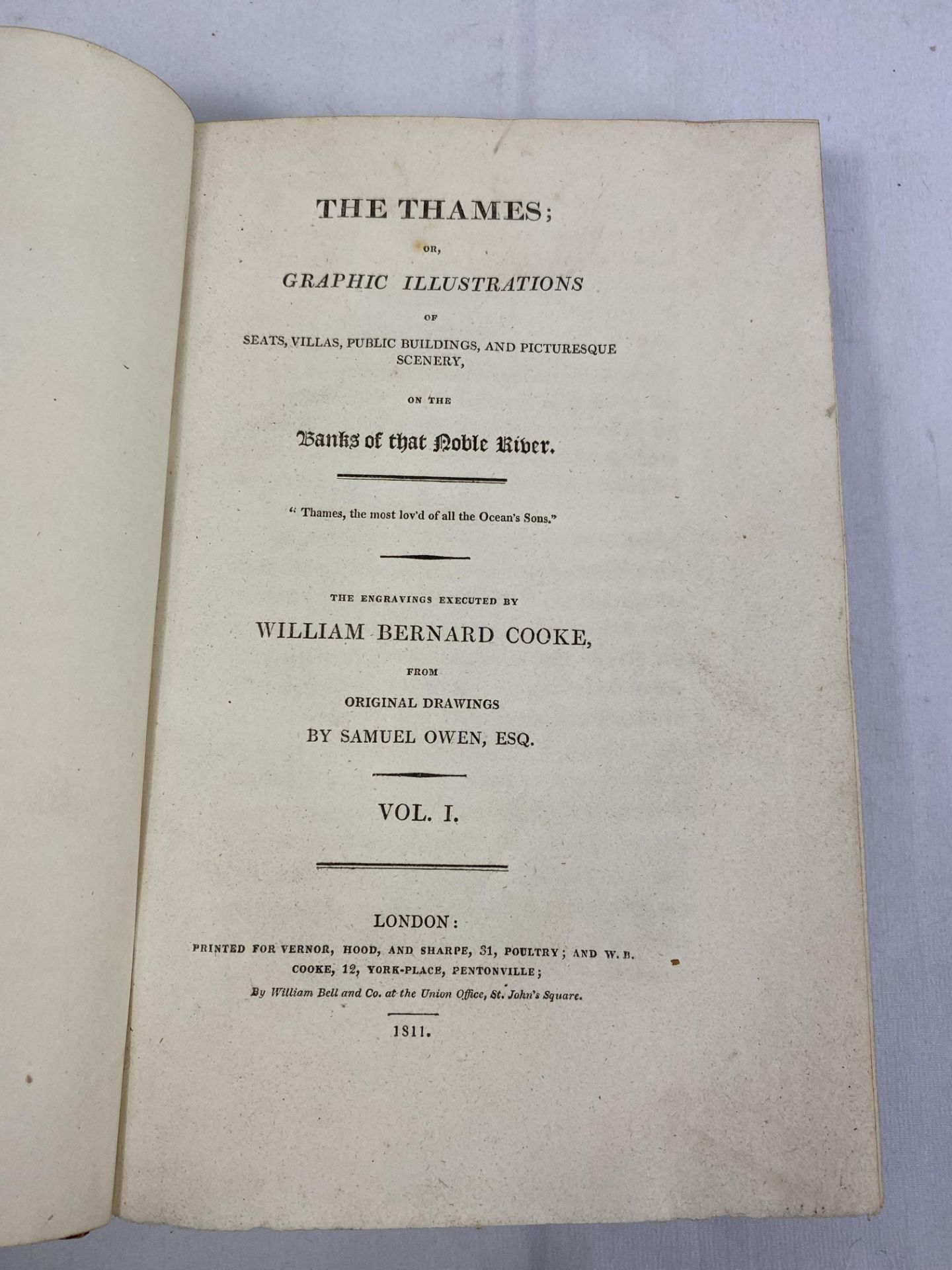 The Thames or Graphic Illustrations of Seats, Villas, Public Buildings, 1811 - Image 3 of 7