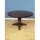 Circular oak breakfast table