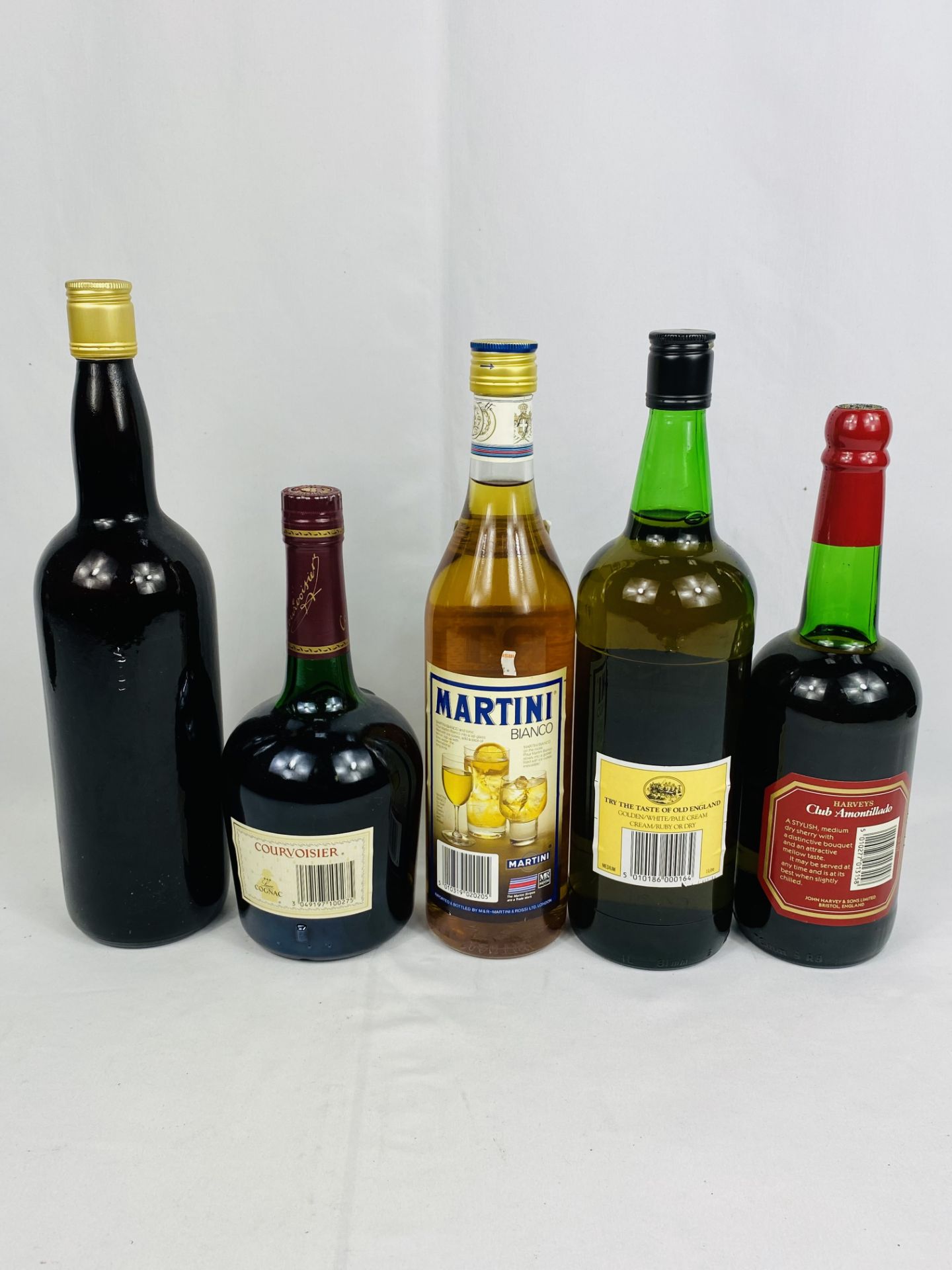 75cl bottle of Courvoisier cognac, three bottles of sherry and one other - Image 4 of 4