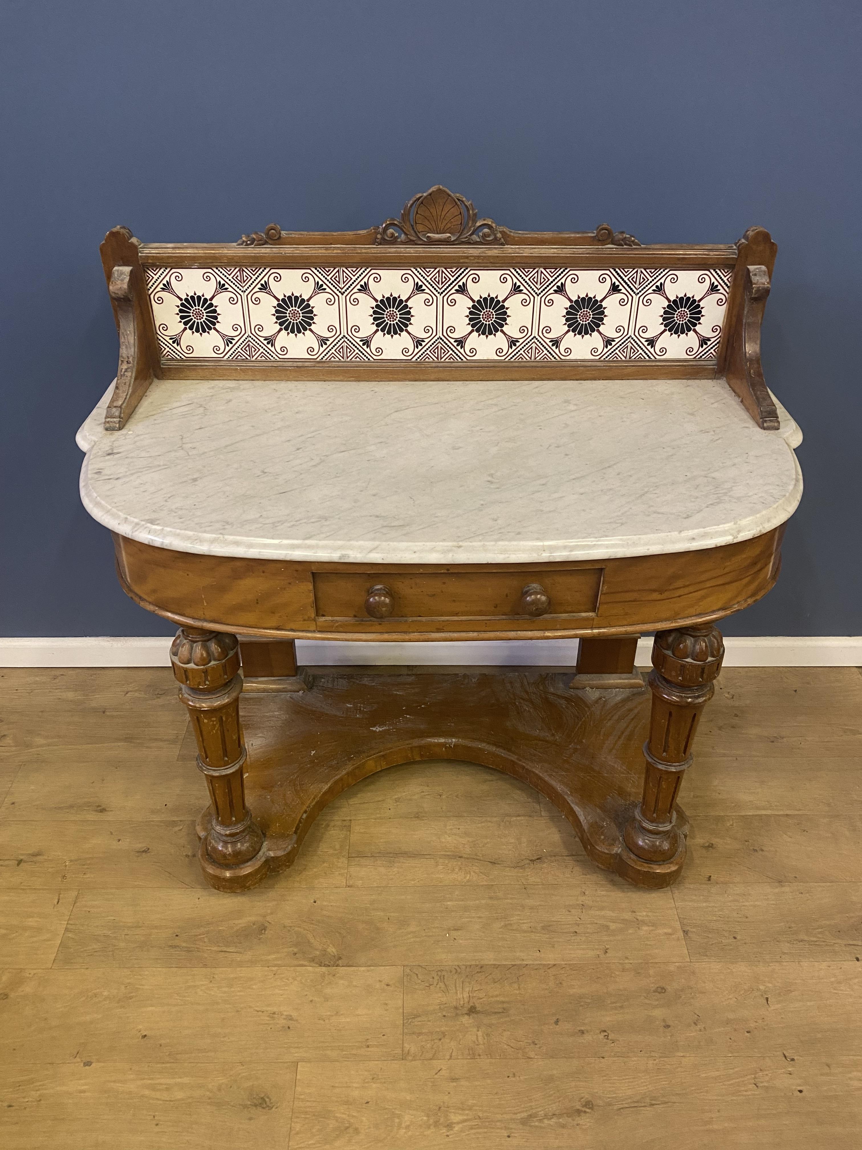 Marble topped washstand