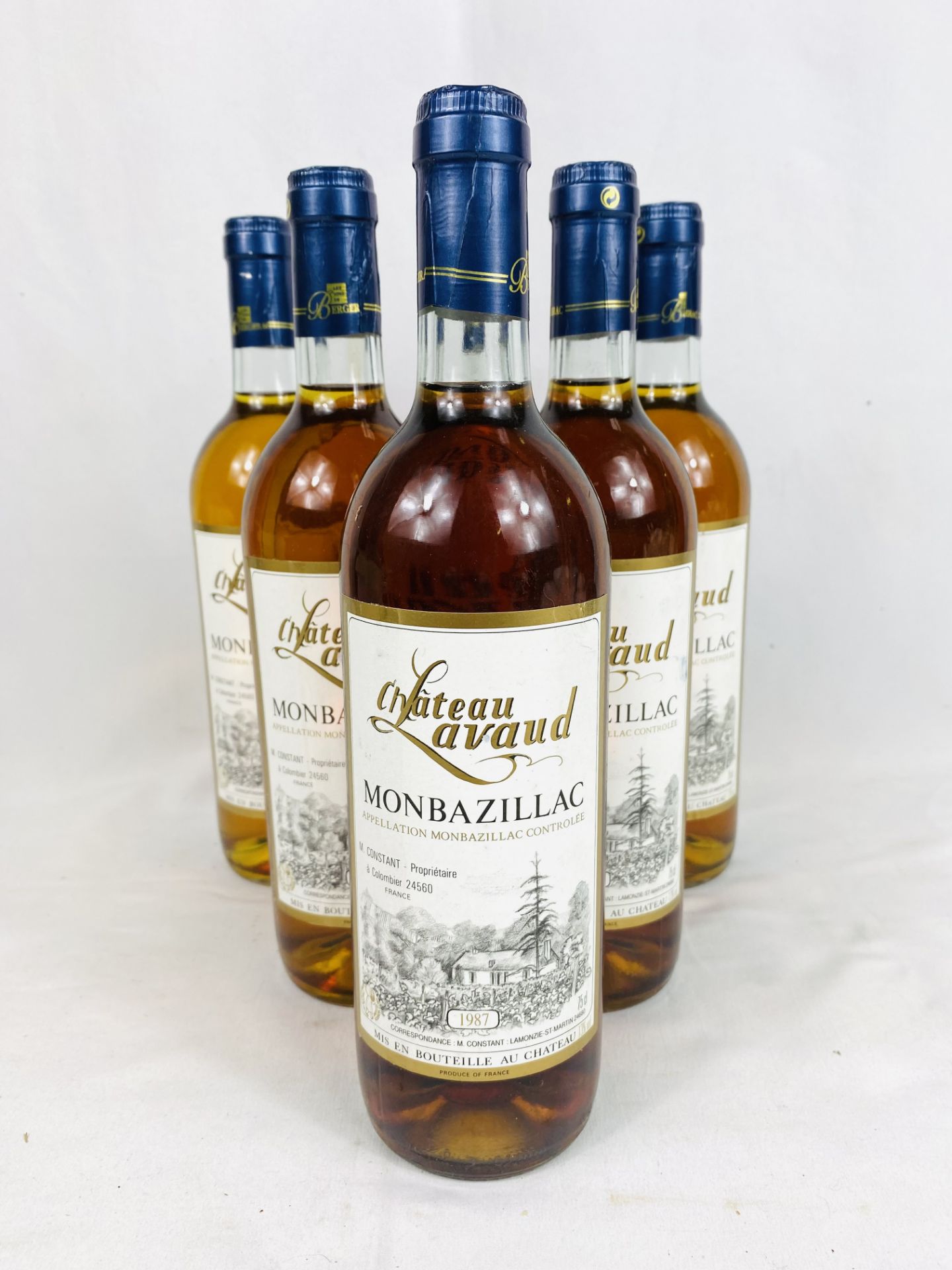 Six 75cl bottles of Monbazillac Château Lavaud, 1987