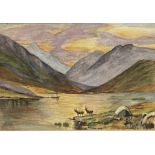 Brenda Norman, framed and glazed watercolour of a Scottish loch