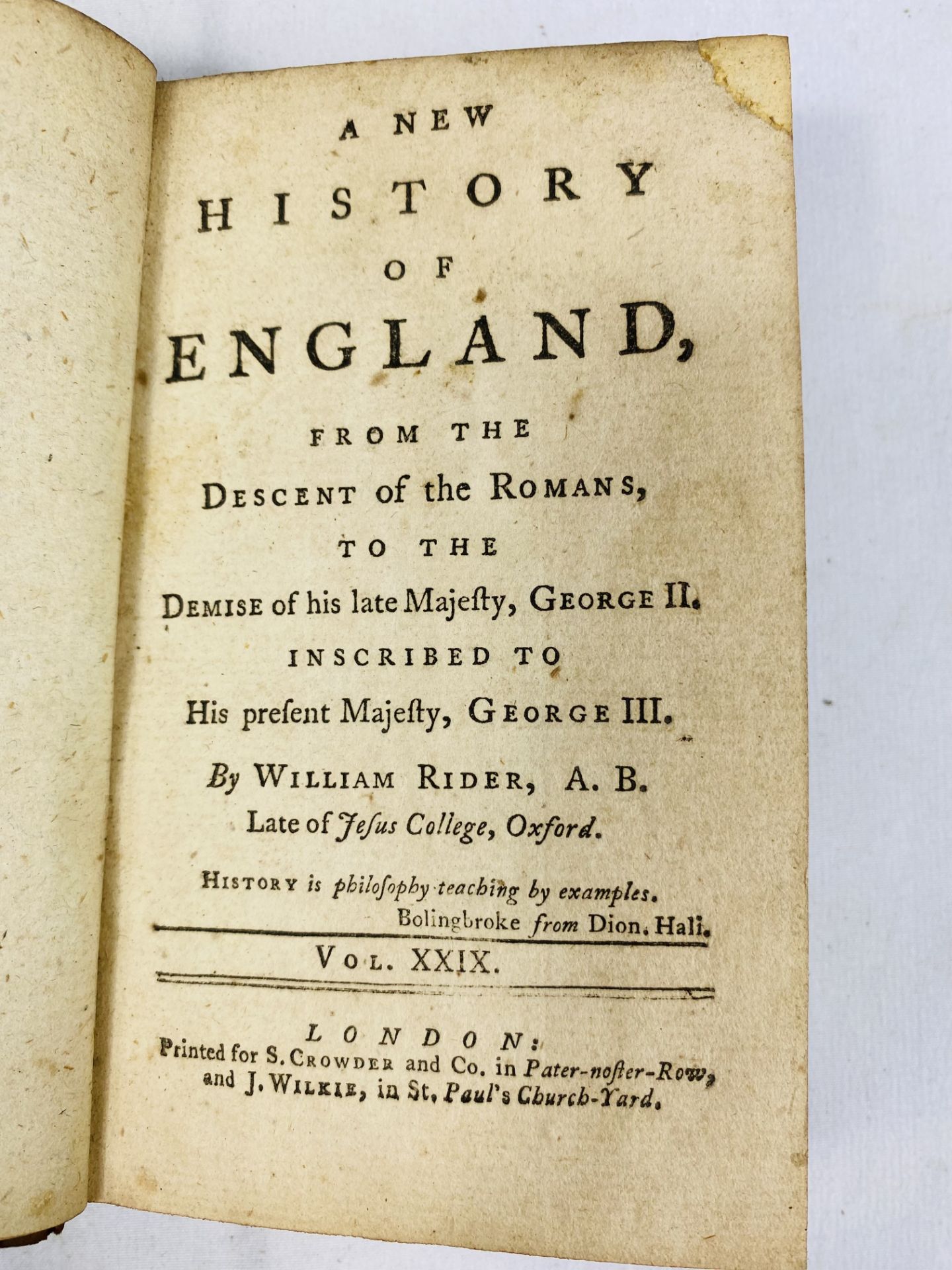 A New History of England by William Rider - Image 2 of 4