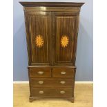 20th century mahogany linen press