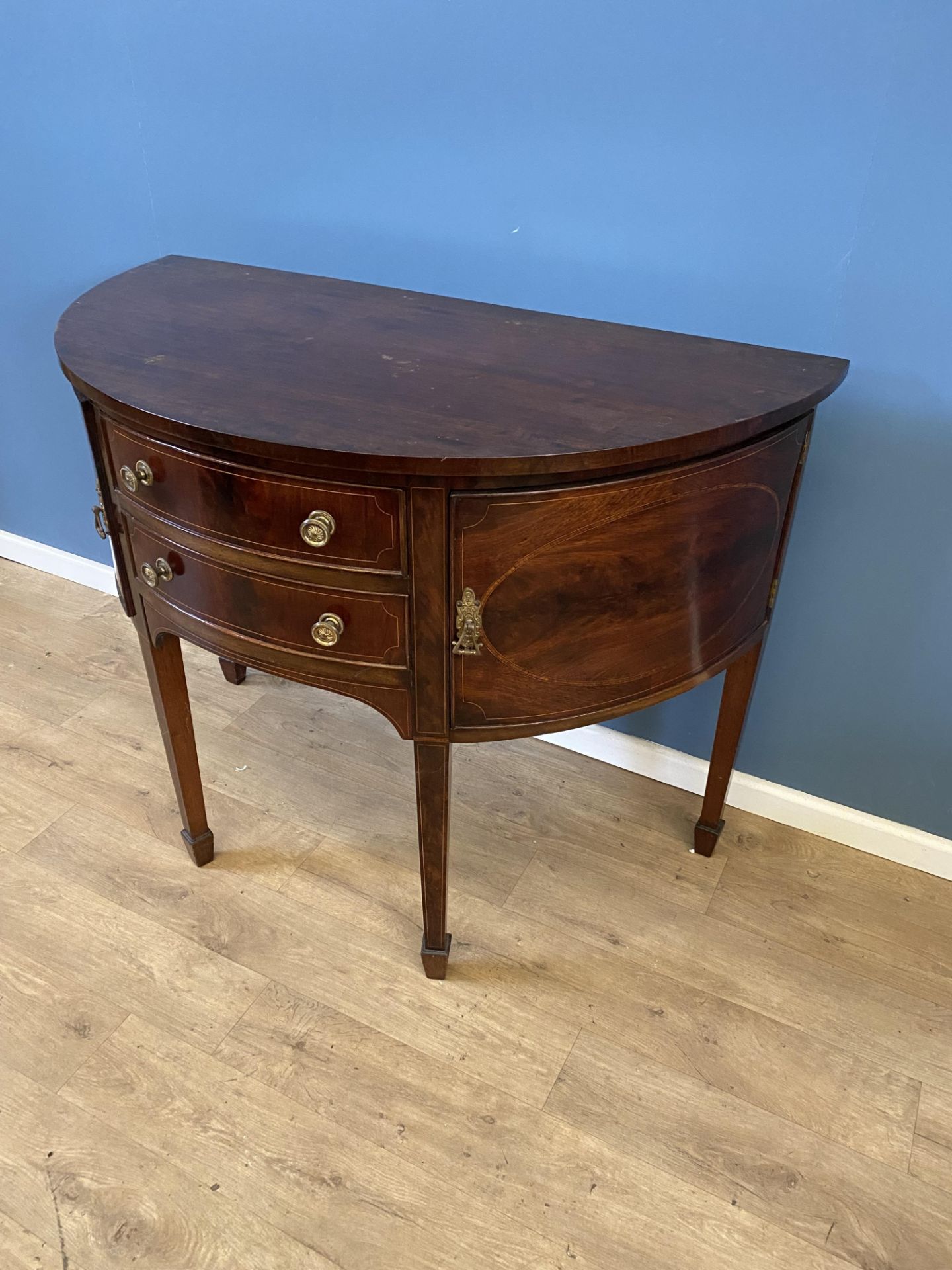 Mahogany demi lune sideboard - Image 2 of 5