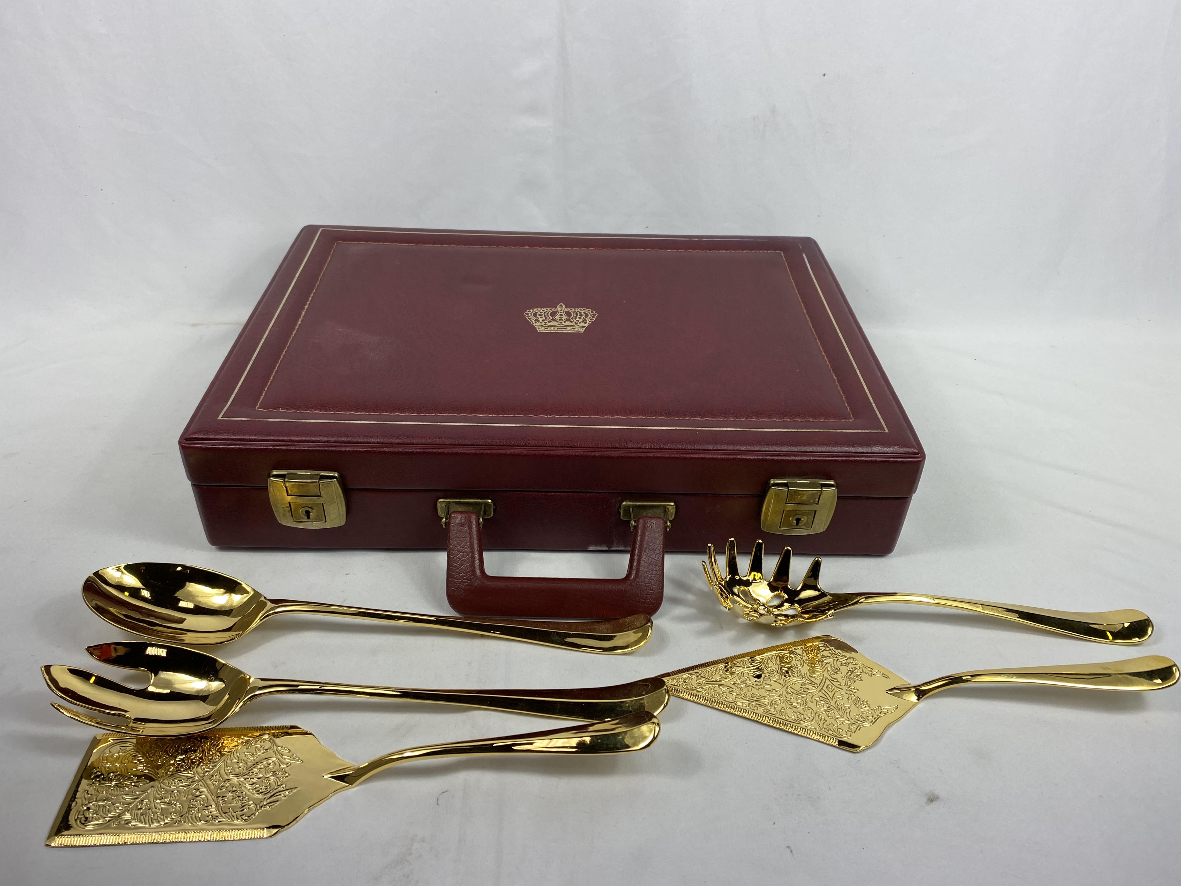 Twelve place canteen of gold plated cutlery - Image 6 of 6