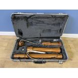 Bass recorder in hard travel case